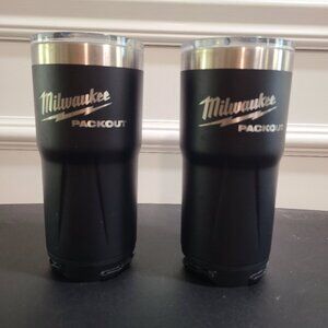 Milwaukee Packout 20 oz Tumbler Beverage Set of 2 Black